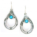 Teardrop Opal Earrings with flower detail